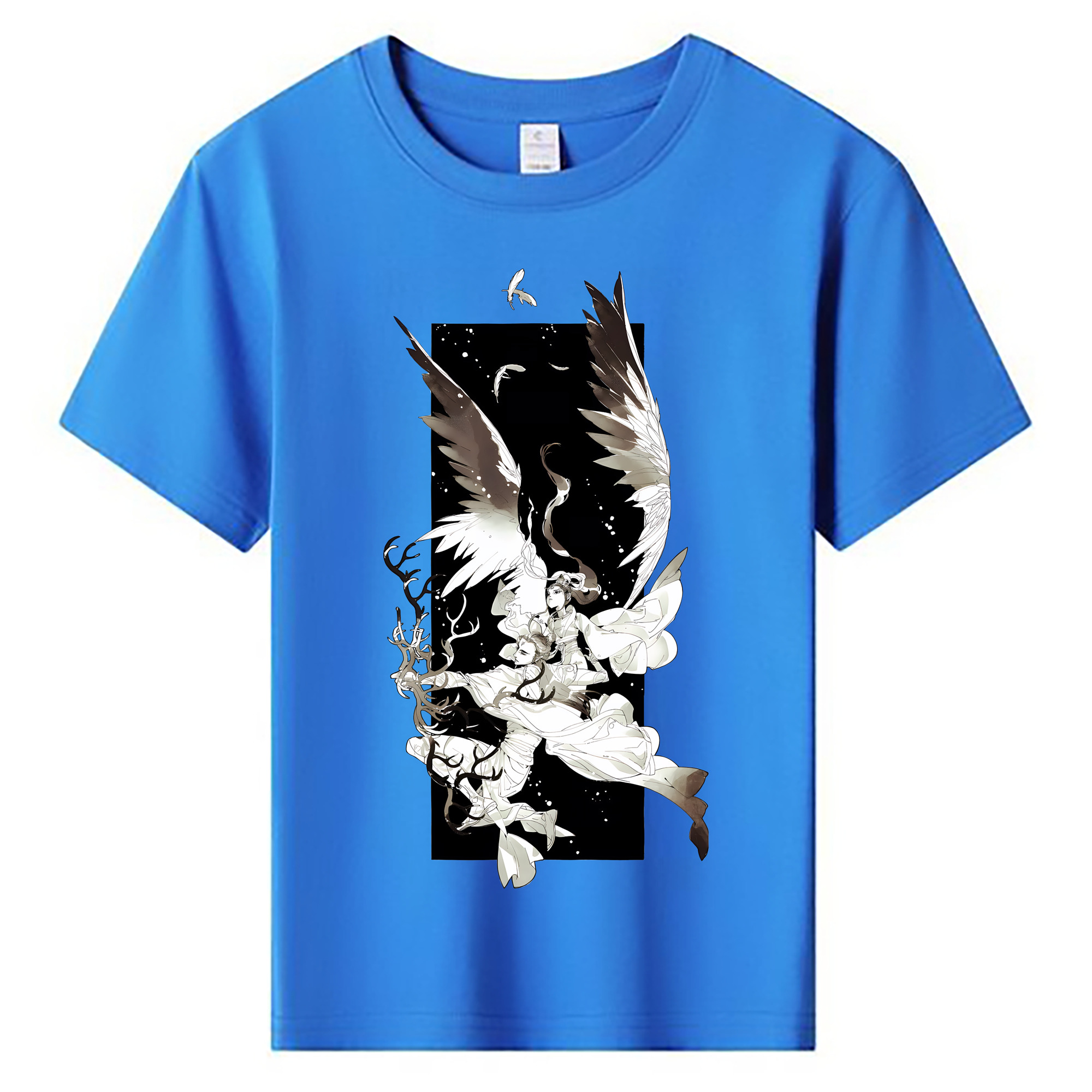 （画像用） Ne Zha 2 ナタ 魔童の大暴れ 綿100％キッズTシャツ（フロントプリント）